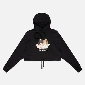 Fiorucci Black Cropped Hoodie